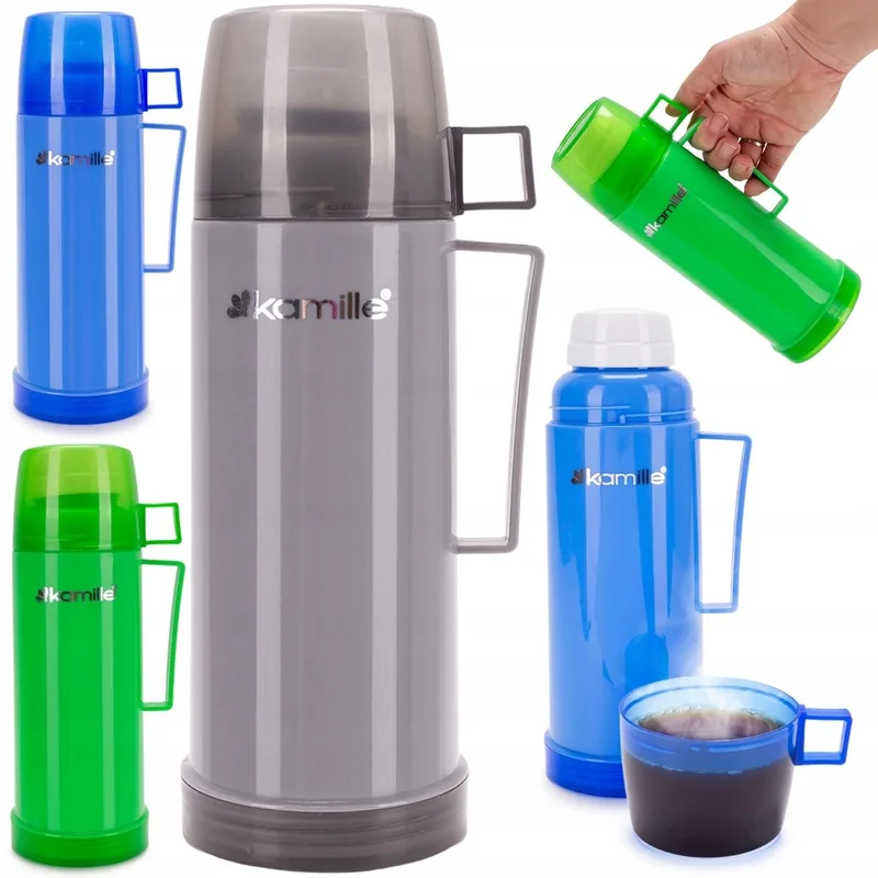 Kamille Thermosbeker met Glazen Binnenfles 0,45L de Dille & Kamille en Gris – photo du produit