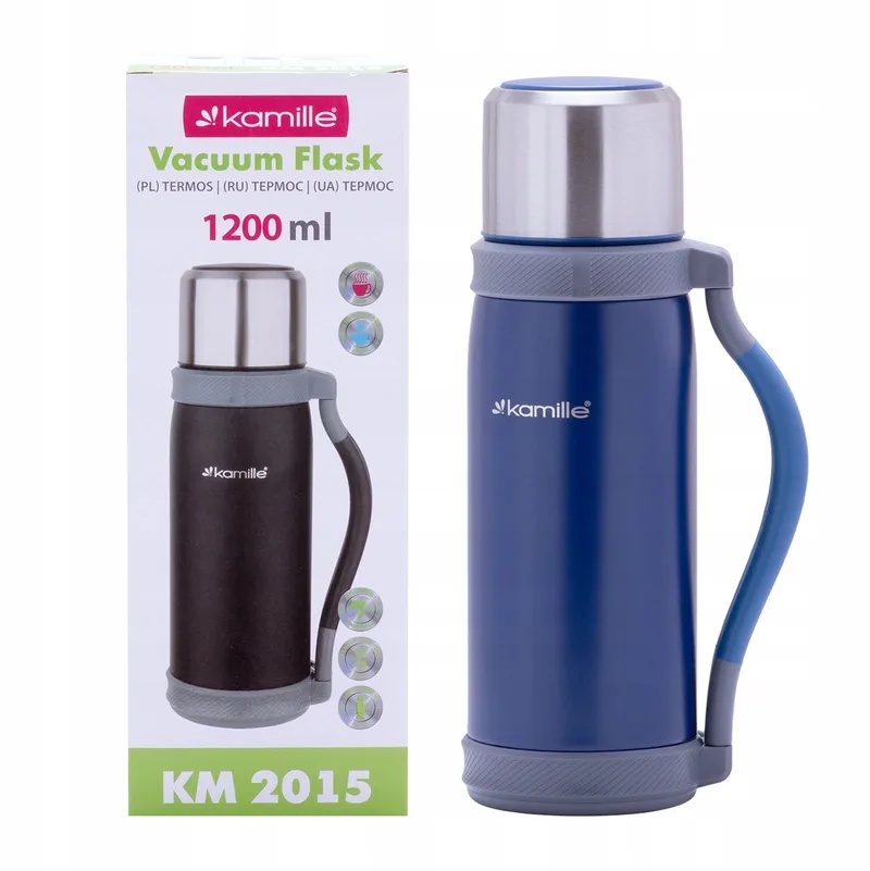 Kamille Thermoskan RVS 1,2L - 100% Lekvrij & Lange Isolatie by Dille & Kamille in Multicolour – product photo