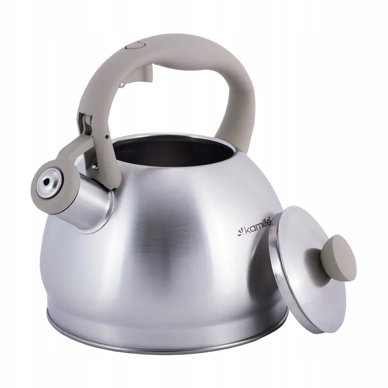 Kamille Traditionele Waterkoker 2L - Gas & Inductie by Dille & Kamille in Silver – product photo