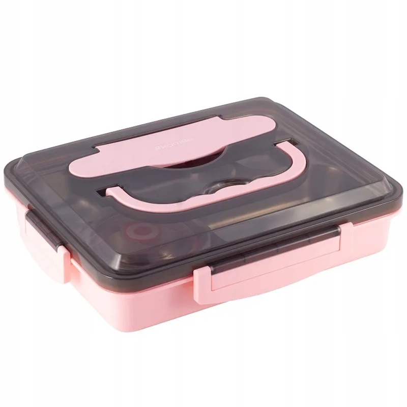 Lunchbox met Bestekvak en RVS Binnenkant - 5 Vakken van Dille & Kamille in Meerkleurig – productfoto