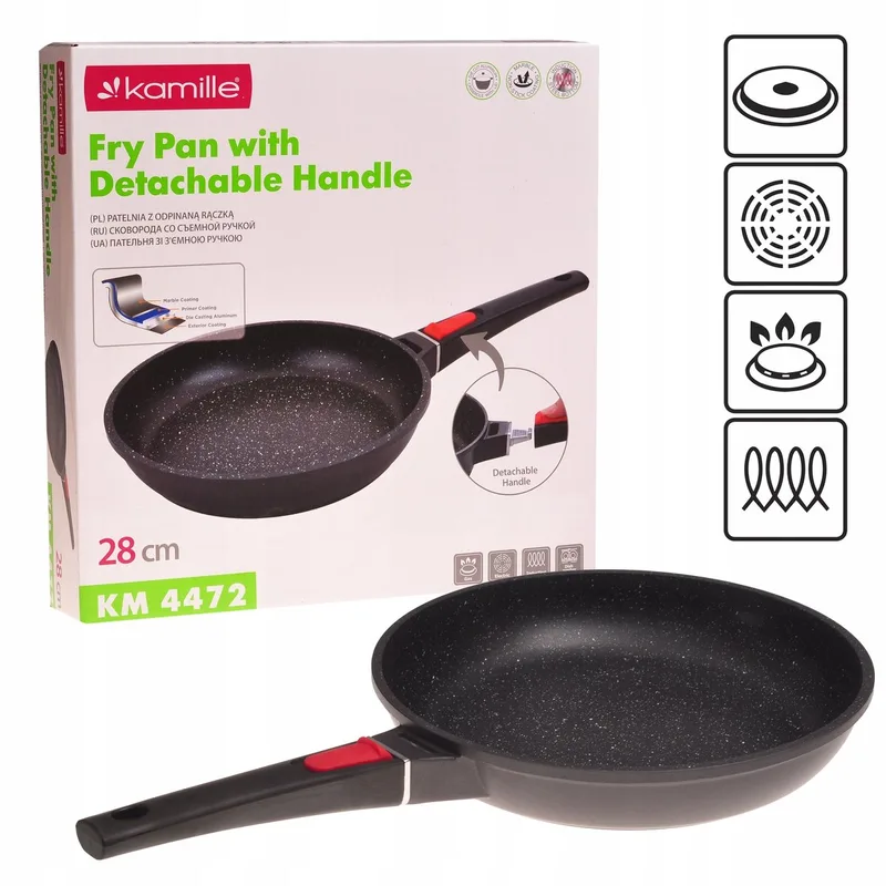 Marmite Pan 28cm Afneembare Handgreep - Geschikt voor Inductie by Dille & Kamille in Black – product photo