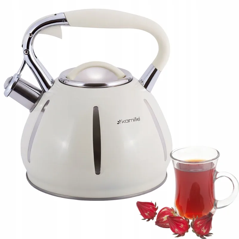 Merkloos RVS Waterkoker met Fluitje - 3L - Geschikt voor Inductie fra Dille & Kamille i Beige – produktbillede