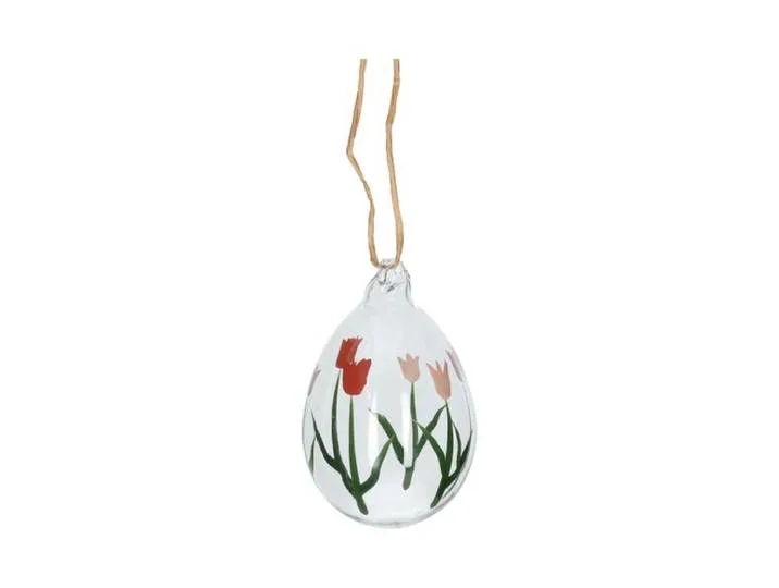 Paashanger, glas, ei met tulpen by Dille & Kamille – product photo