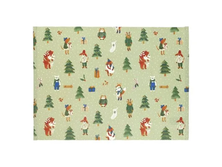 Placemat, GOTS bio-katoen, winterbos, 35 x 50 cm by Dille & Kamille – product photo