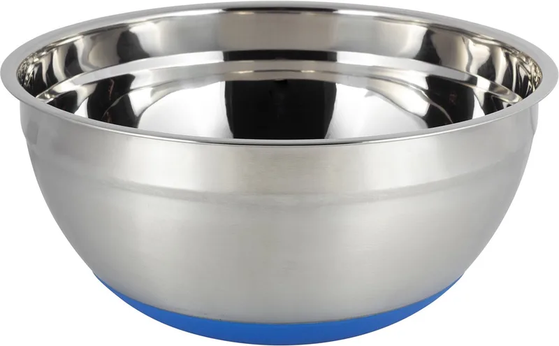 RVS Mengkom met Antislip Siliconen Bodem 26 cm från Dille & Kamille i Silver – produktbild