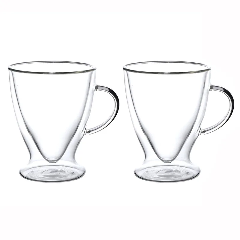 Set van 2 Dubbelwandige Glazen voor Koffie & Thee - 300 ml de Dille & Kamille en Transparent – photo du produit