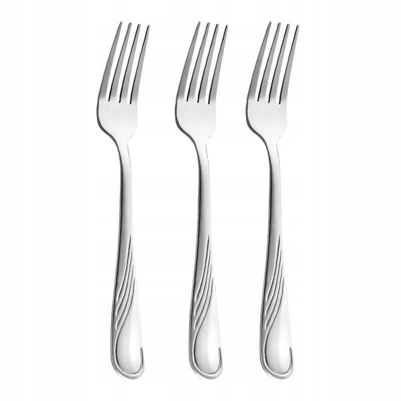 Set van 3 RVS Diner Vorken - Merkloos från Dille & Kamille – produktbild