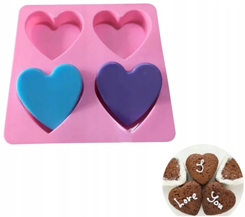 Siliconen harde vorm voor muffins en monoporties - 4 gaten från Dille & Kamille – produktbild
