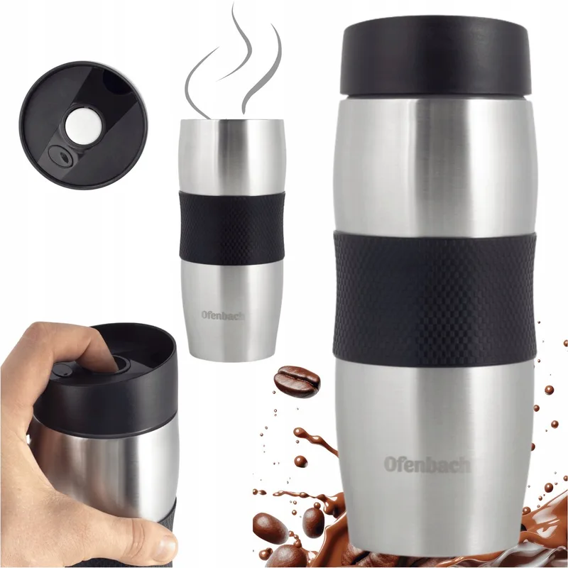 Thermosbeker RVS 380ml - Lekvrij & Houdt Warm/Koud by Dille & Kamille in Black – product photo