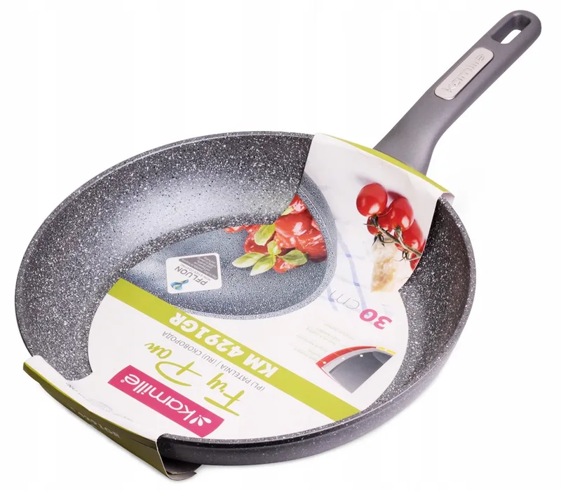 Traditionele Granieten Koekenpan 30cm - Geschikt voor Inductie by Dille & Kamille in Grey – product photo