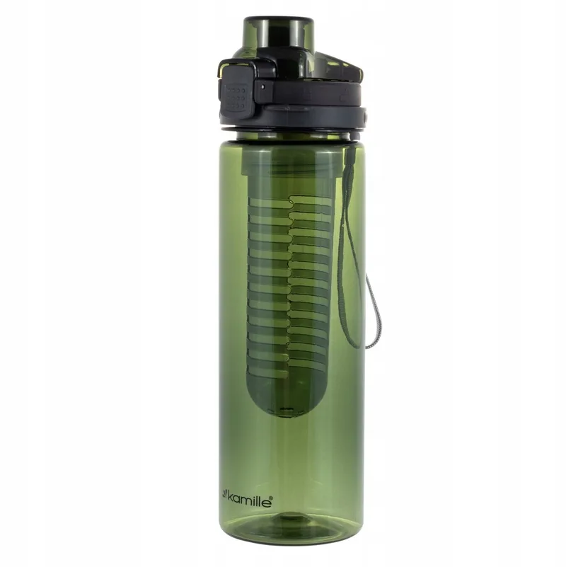 Waterfles met Fruitinfuser 770ml - Tritan, BPA-vrij från Dille & Kamille i Grön – produktbild