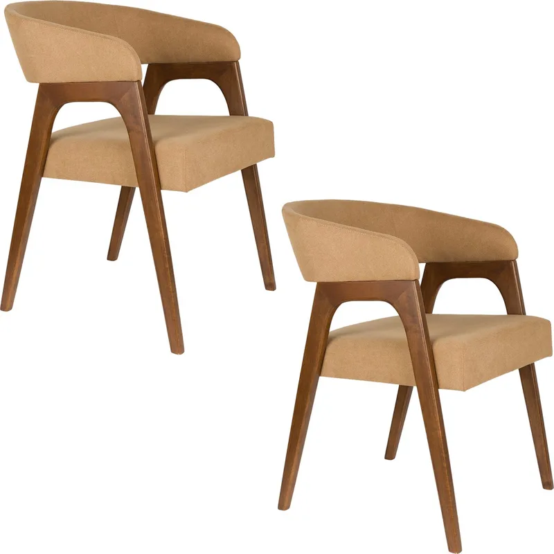 Adamello Eetkamertstoel - Set van 2 by Dutchbone in Beige – product photo