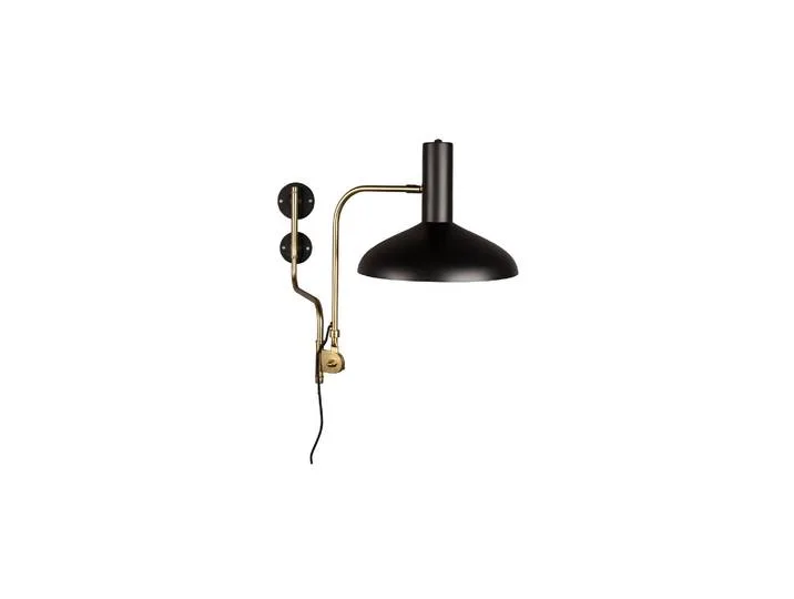 Applique en métal noir, E27, 1 ampoule, bras ajustable, orientabl by Dutchbone – product photo