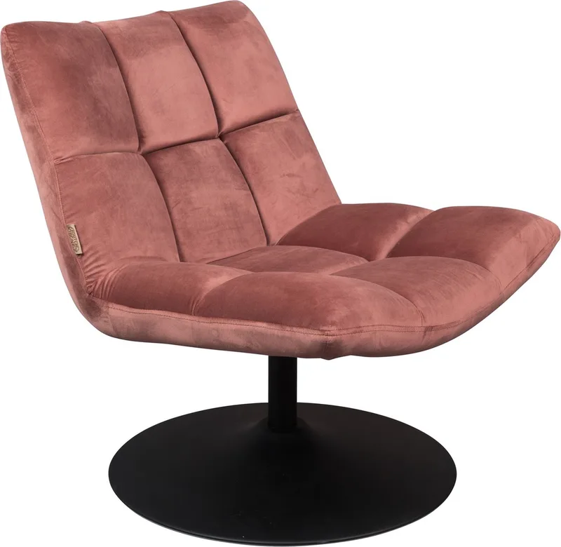 Bar Fauteuil Velours van Dutchbone in Roze – productfoto