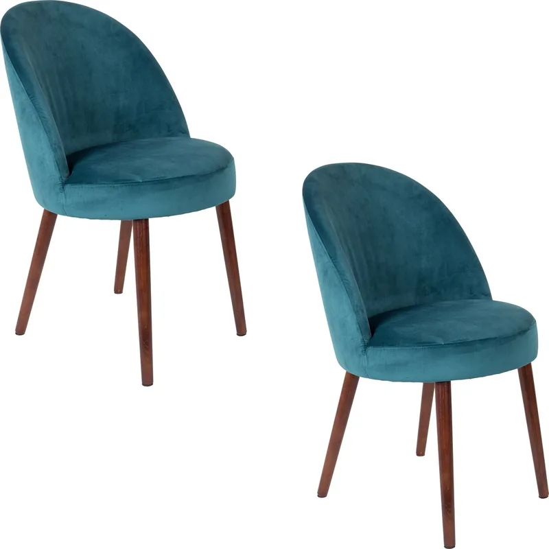 Barbara Eetkamerstoelen - Set van 2 van Dutchbone in Blauw – productfoto