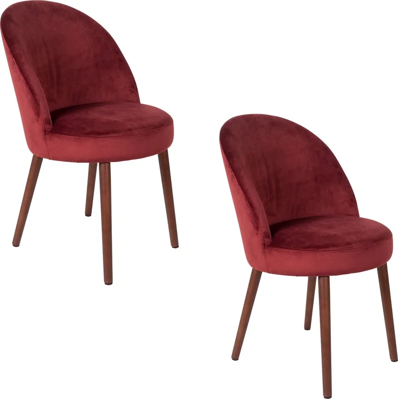 Barbara Eetkamerstoelen - Set van 2 by Dutchbone in Rood – product photo