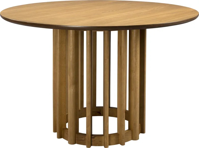 Barlet Eettafel Rond 120 cm Hout Eiken by Dutchbone in Bruin – product photo