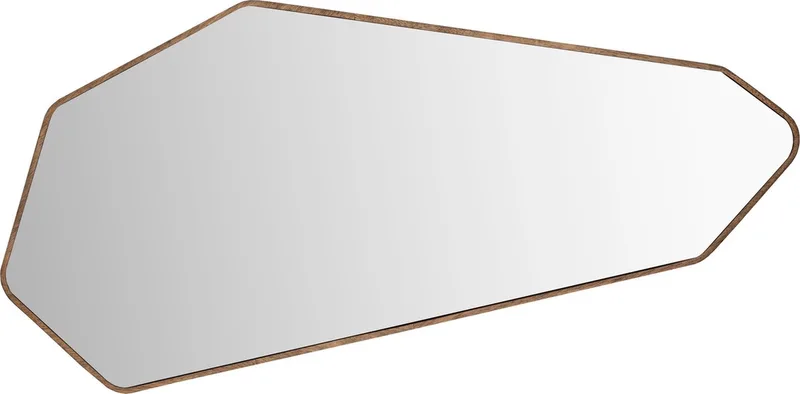Basil Spiegel/ Wandspiegel Asymmetrische vorm Hout de Dutchbone en Bruin – photo du produit
