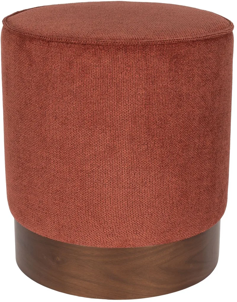 Bellevue Poef Rond by Dutchbone in Rood – product photo