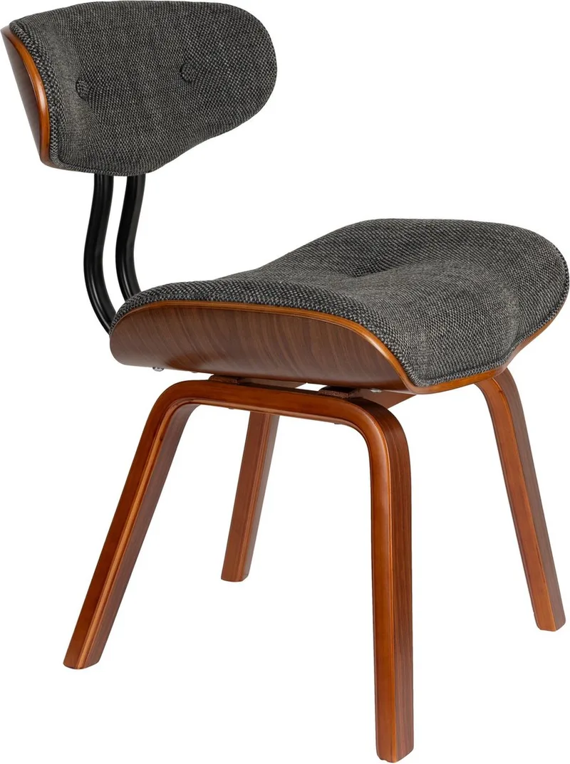 Blackwood Eetkamerstoel Walnootkleur van Dutchbone in Grijs – productfoto