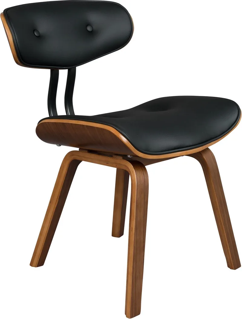 Blackwood Eetkamerstoel Walnootkleur/ Kunstleer Bruin by Dutchbone in Bruin/ Zwart – product photo