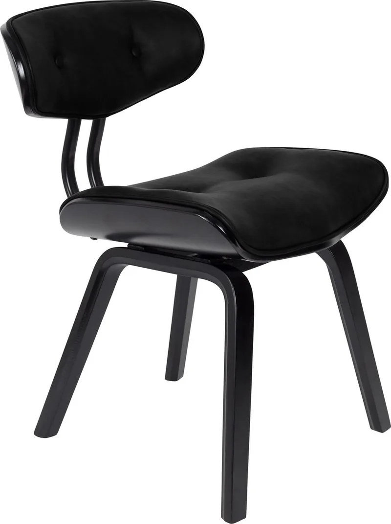 Blackwood Eetkamerstoel Zwart/ Kunstleer Zwart van Dutchbone in Zwart – productfoto