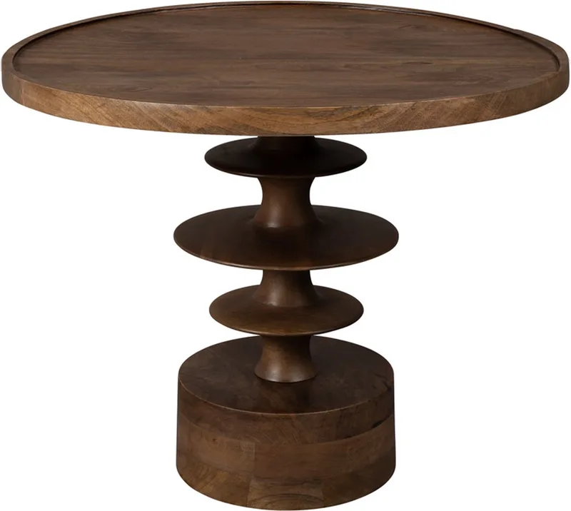 Cath Bijzettafel Rond 66 cm Mangohout van Dutchbone in Bruin – productfoto