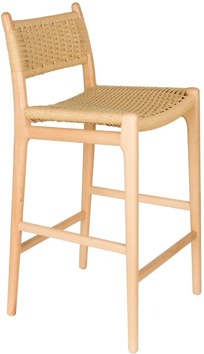 Cecile Barkruk rugleuning 67,5 cm Naturel van Dutchbone in Beige – productfoto