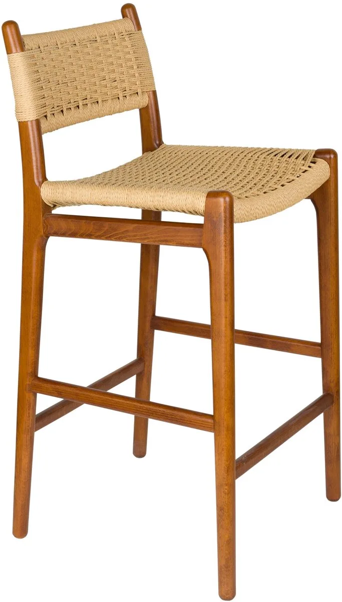 Cecile Barkruk rugleuning 67,5 cm Walnoot kleur van Dutchbone in Bruin – productfoto