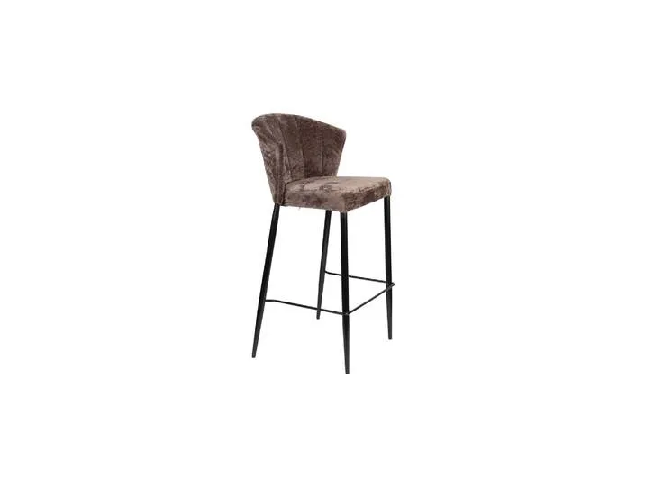 Chaise de comptoir en tissu violet Georgia von Dutchbone – Produktfoto