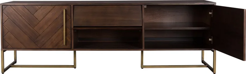 Class Dressoir Laag Acaciahout Donkerbruin van Dutchbone in Bruin – productfoto