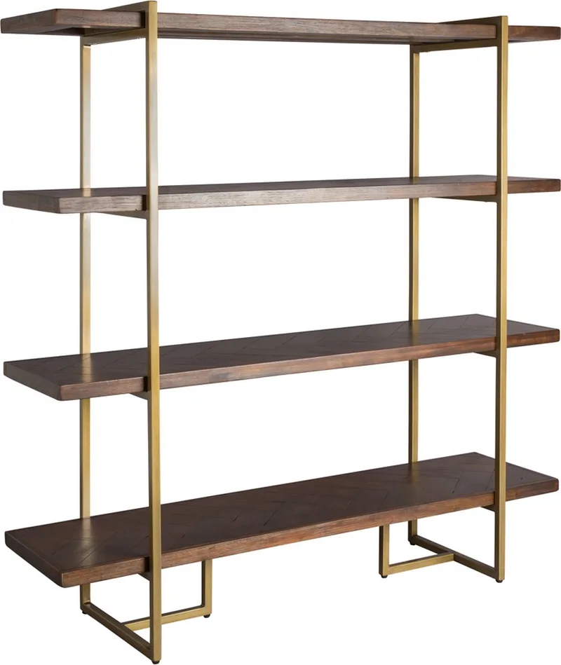 Class Wandkast/ Wandplanken Acaciahout Donkerbruin van Dutchbone in Bruin – productfoto
