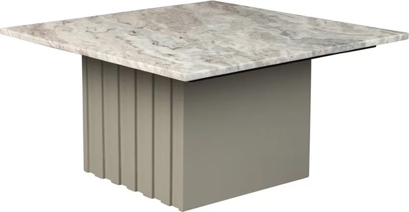 Clayton Salontafel Vierkant 60x60 cm Marmer van Dutchbone in Beige – productfoto
