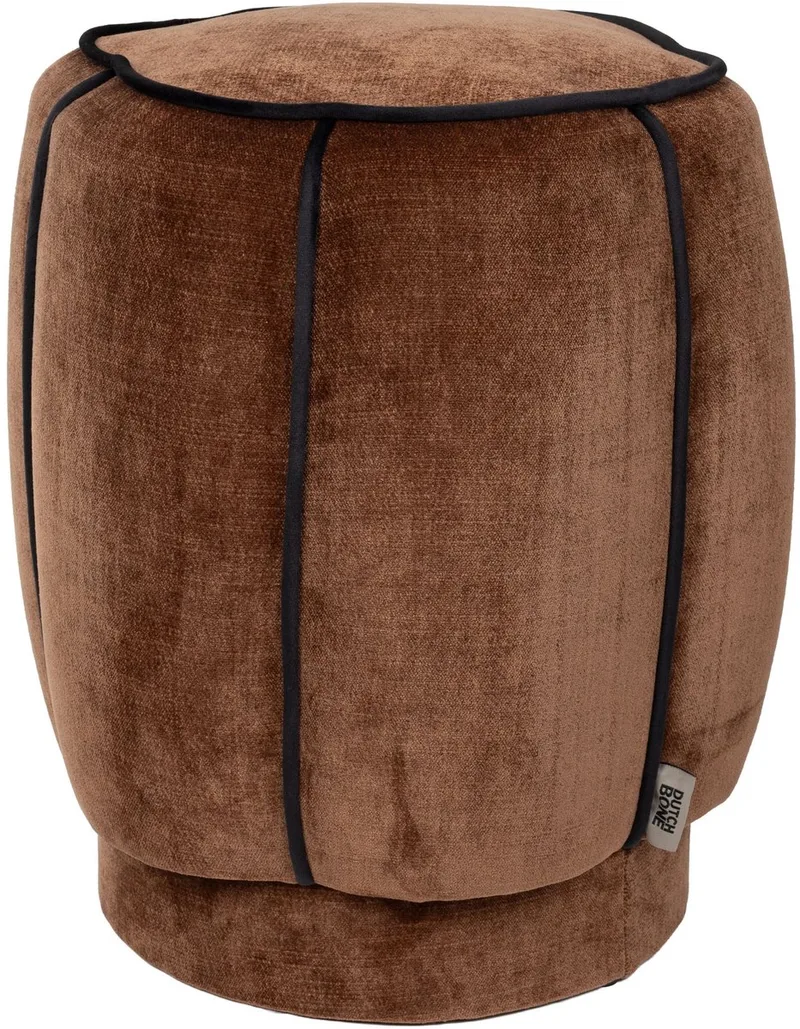 Donna Poef Velours van Dutchbone in Donkerbruin – productfoto