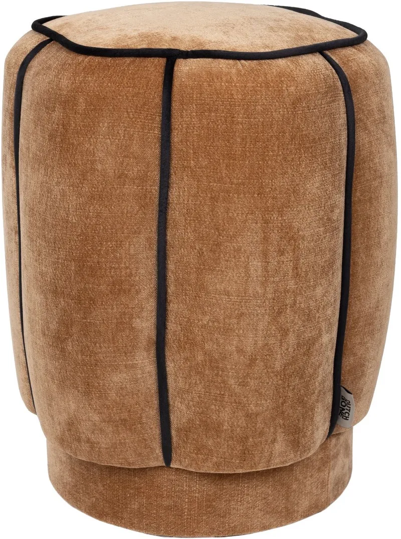 Donna Poef Velours de Dutchbone en Lichtbruin – photo du produit