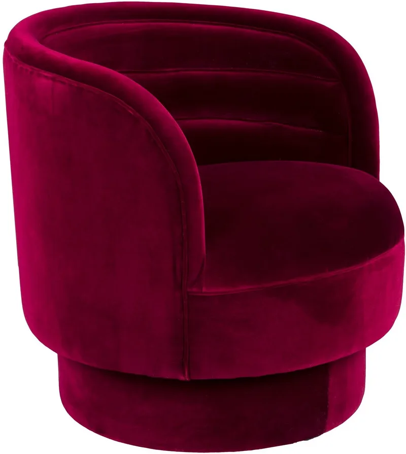 Dorothy Fauteuil Velvet von Dutchbone in Rood – Produktfoto