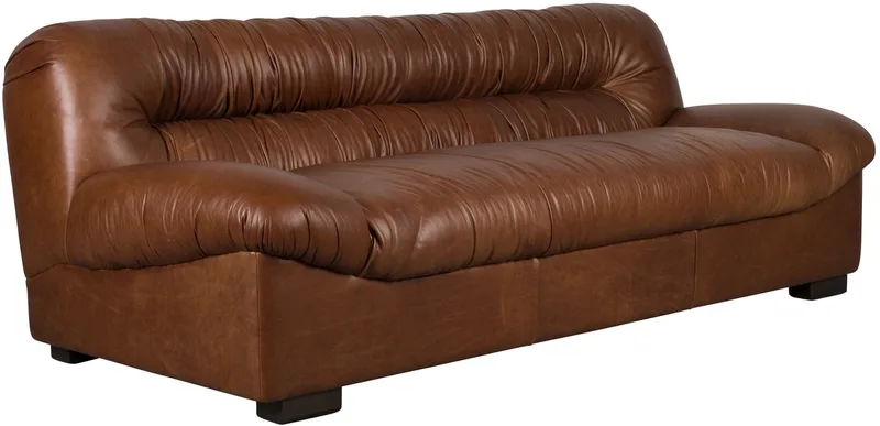 Douglas 3-zitsbank Leer Chocolade Bruin de Dutchbone en Chocolade Bruin Leer – photo du produit