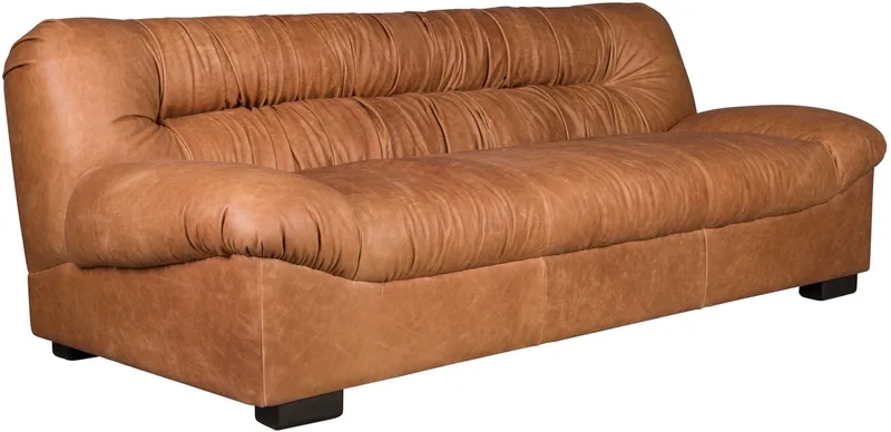 Douglas 3-zitsbank Leer Cognac Bruin de Dutchbone en Cognac Bruin Leer – photo du produit