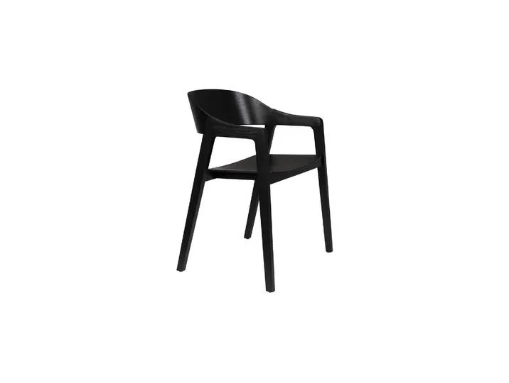 Fauteuil de table en bois noir Westlake de Dutchbone – photo du produit