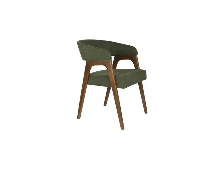 Fauteuil de table en tissu vert Adamello von Dutchbone – Produktfoto