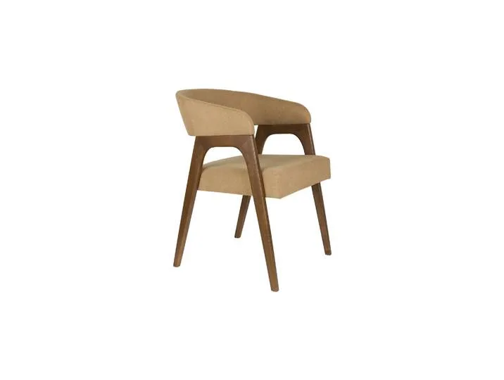 Fauteuil en tissu beige Adamello von Dutchbone – Produktfoto