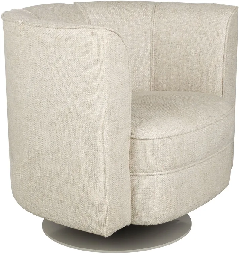 Flower Fauteuil/ Draaistoel von Dutchbone in Beige – Produktfoto