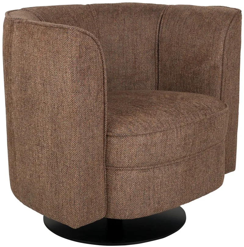 Flower Fauteuil/ Draaistoel von Dutchbone in Bruin – Produktfoto
