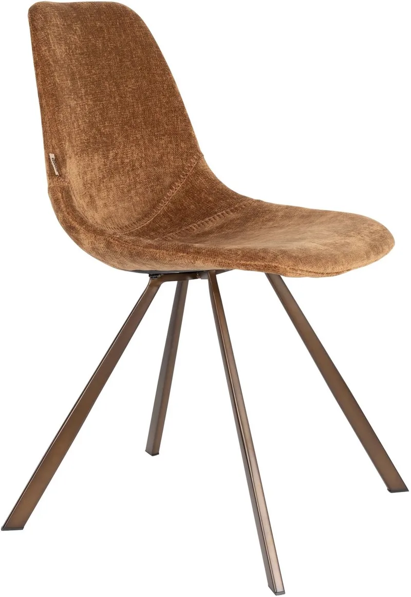 Franky Eetkamerstoelen - Set van 2 van Dutchbone in Cognac – productfoto