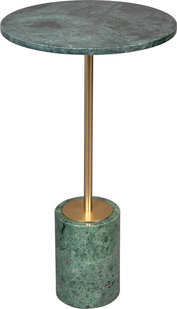 Gunnar Bijzettafel Rond 37,5 cm Marmer Goud von Dutchbone in Groen – Produktfoto