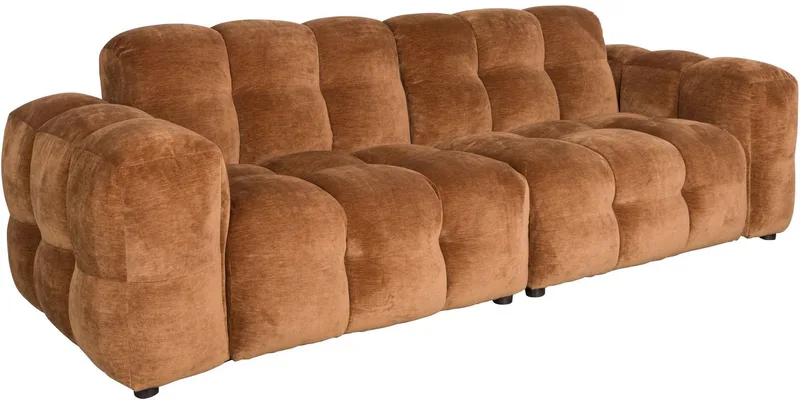 Hackman 3-zitsbank Velours Cognac Bruin by Dutchbone in Cognac Bruin Velours – product photo