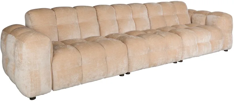 Hackman 4,5-zitsbank Velours Beige von Dutchbone in Beige Velours – Produktfoto