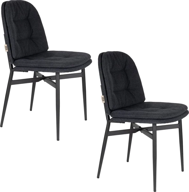Jade Eetkamerstoelen - Set van 2 de Dutchbone en Blauw – photo du produit