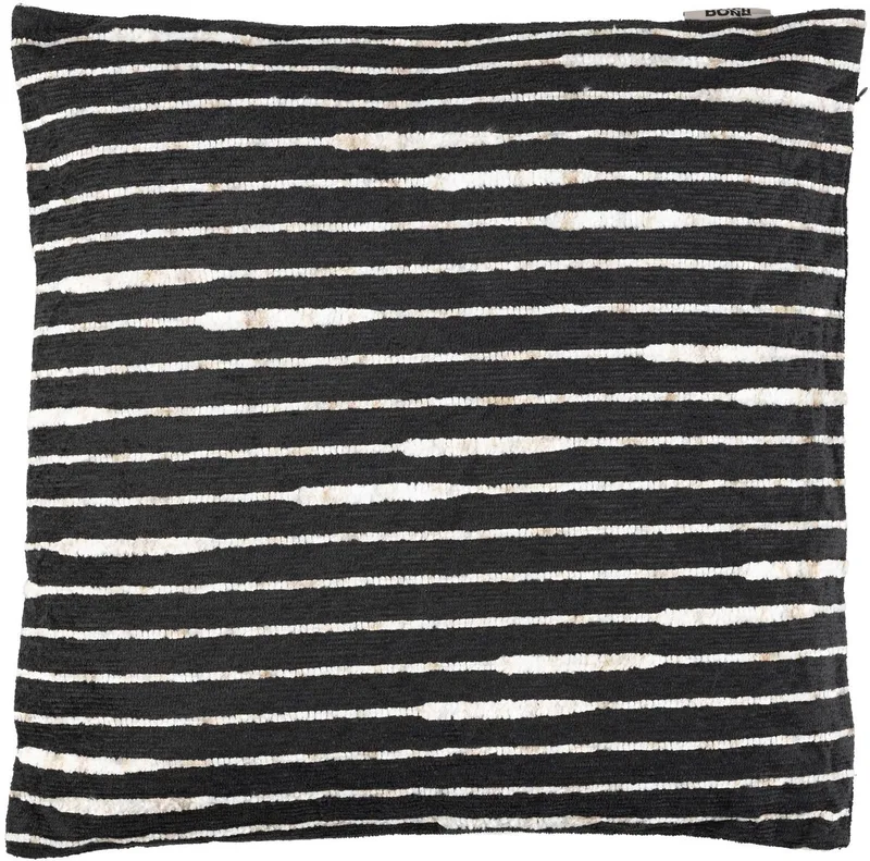 Leaf Kussen 45x45 cm van Dutchbone in Zwart – productfoto