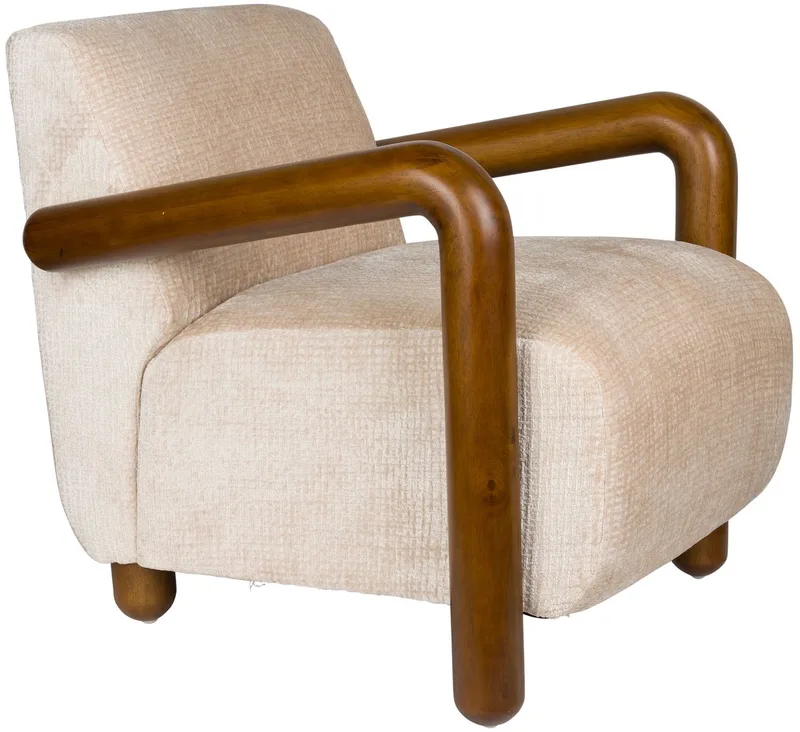 Lounge Chair Robinson de Dutchbone en Beige – photo du produit